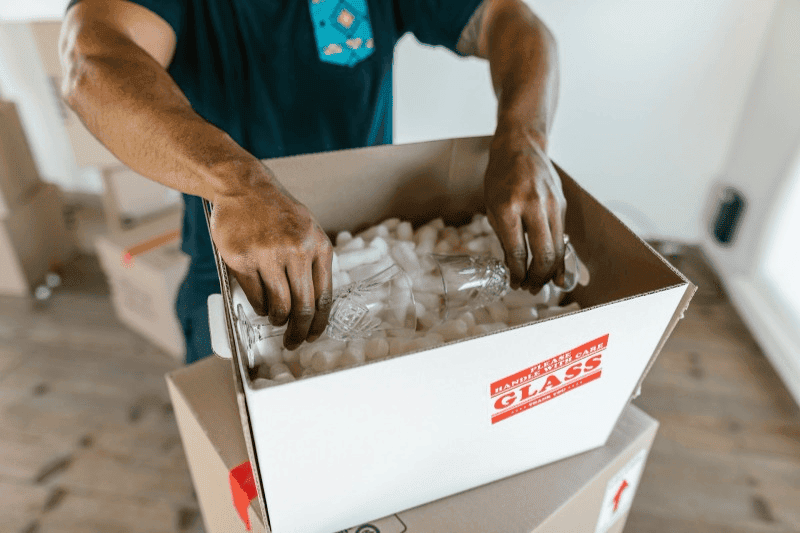 Packing box and other packing materials.